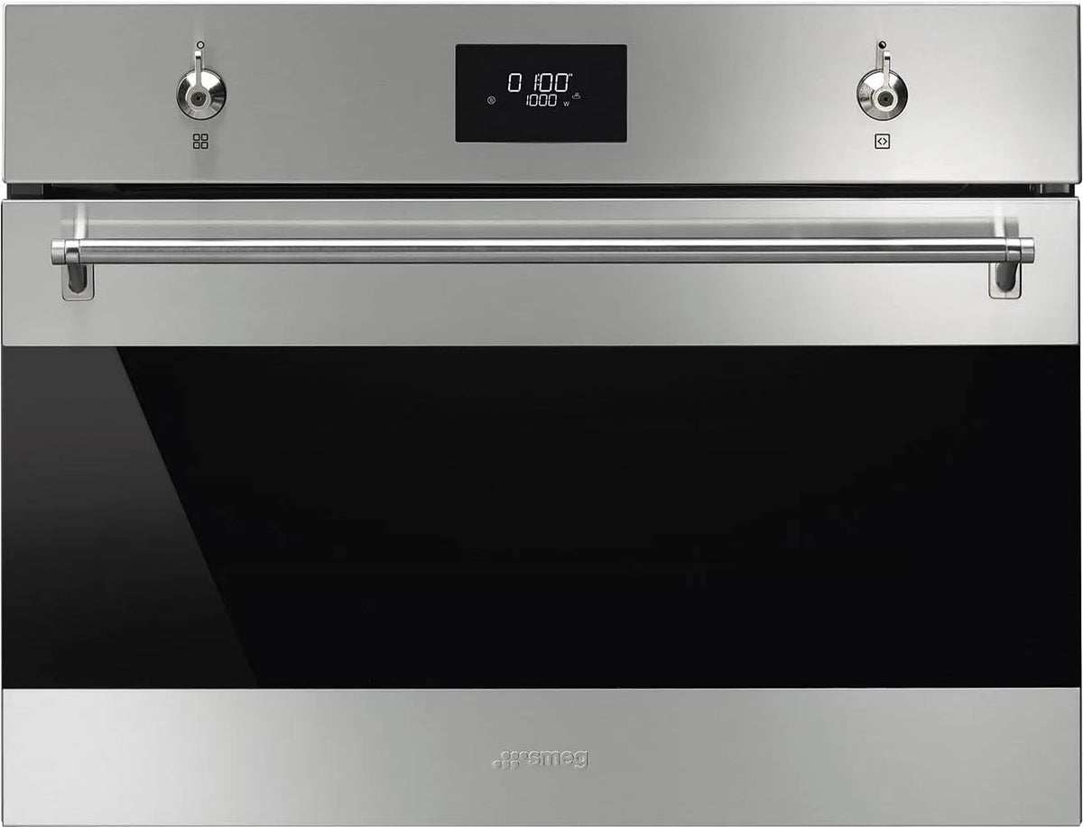 Smeg gril SO4301M0X, Niche de 45 cm, capacité 40 litres, Micro ondes Grill Encastrable