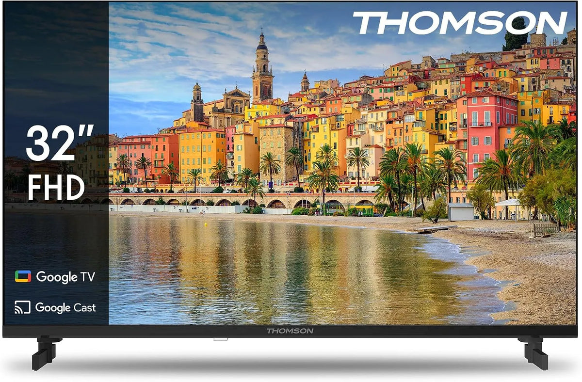 Smart TV THOMSON 32 HDR10 32FG2S14, largeur 81 cm, Bluetooth 5.1, Triple-Tuner, Pouces, LED Full HD Google, Wi-FI, Dolby Vision IQ, Dolby Atmos, HDMI