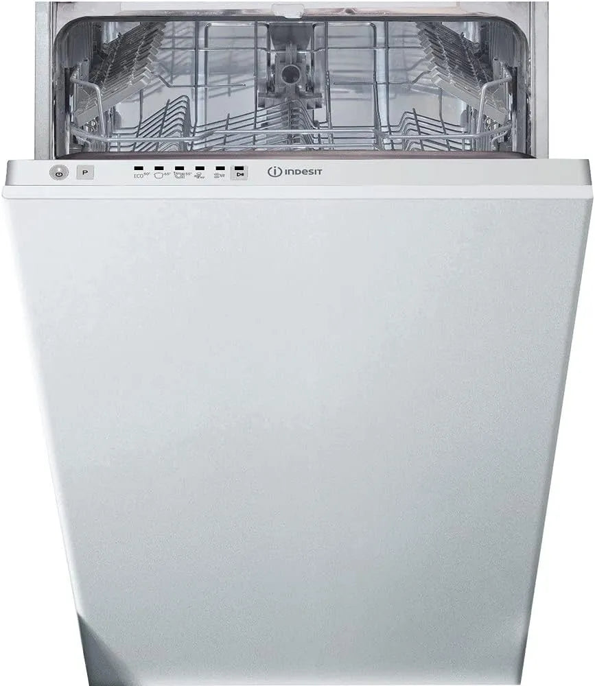 Indesit lave-vaisselle 2B10, DSIE à intégration totale 10 places A+, largeur 45 cm, 1,3 m, Lave-vaisselles, Compact, Boutons, Tactil, finition blanche