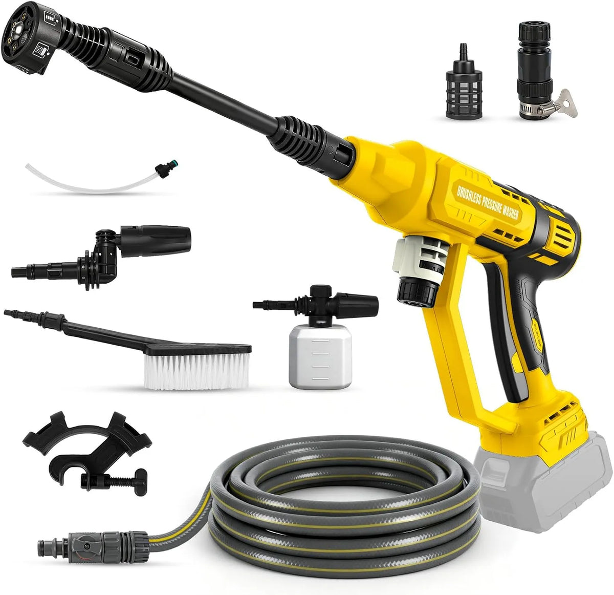 DeWalt nettoyeur haute pression, sans batterie, sans fil portable compatible avec 20 V 18 V, tuyau de