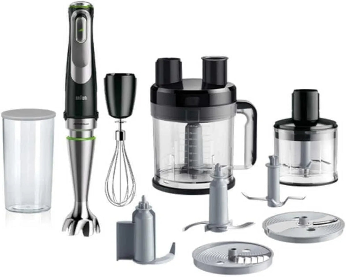 Braun modèle 9195XLI, MultiQuick 9 MQ Mélangeur à purée 2 l 1200 W finition noire Acier inoxydable