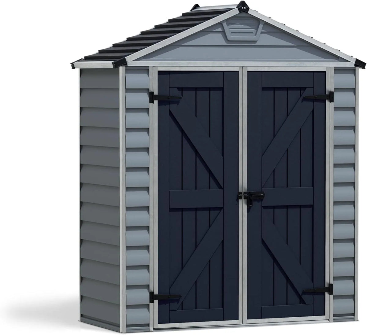 Abri de jardin, en Kit Skylight 1.7m², Cadre en Aluminium, Panneaux en Polycarbonate, finition grise
