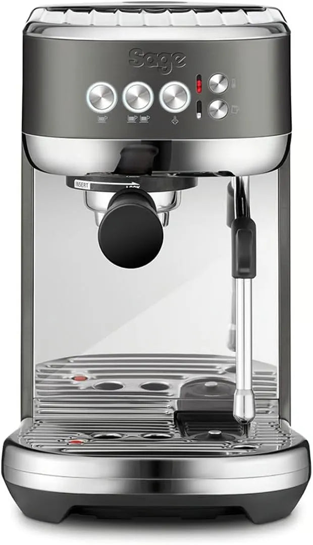 Sage machine à café, 9 Bars, Réservoir 1,9L, 3 Réglages de Texture & Température, The Bambino Plus, Machine Expresso, Acier Inoxydable finition noire