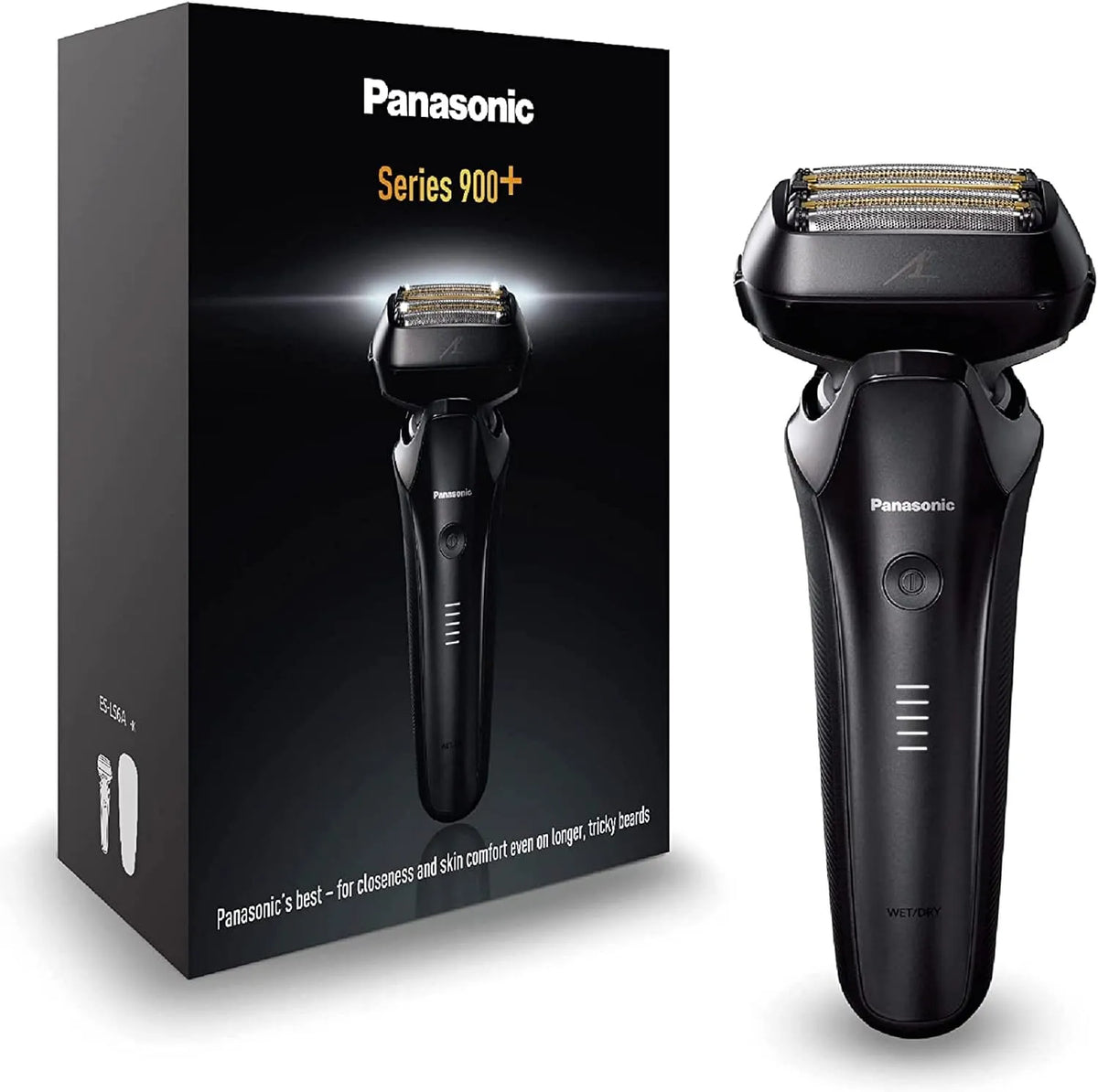 Panasonic modèle ES-LS6A-K803 22D, Lames en Acier Japonais, Capteur de Barbe Réactif, finition noire Mat, sans Fil de, tête Multi-Flex