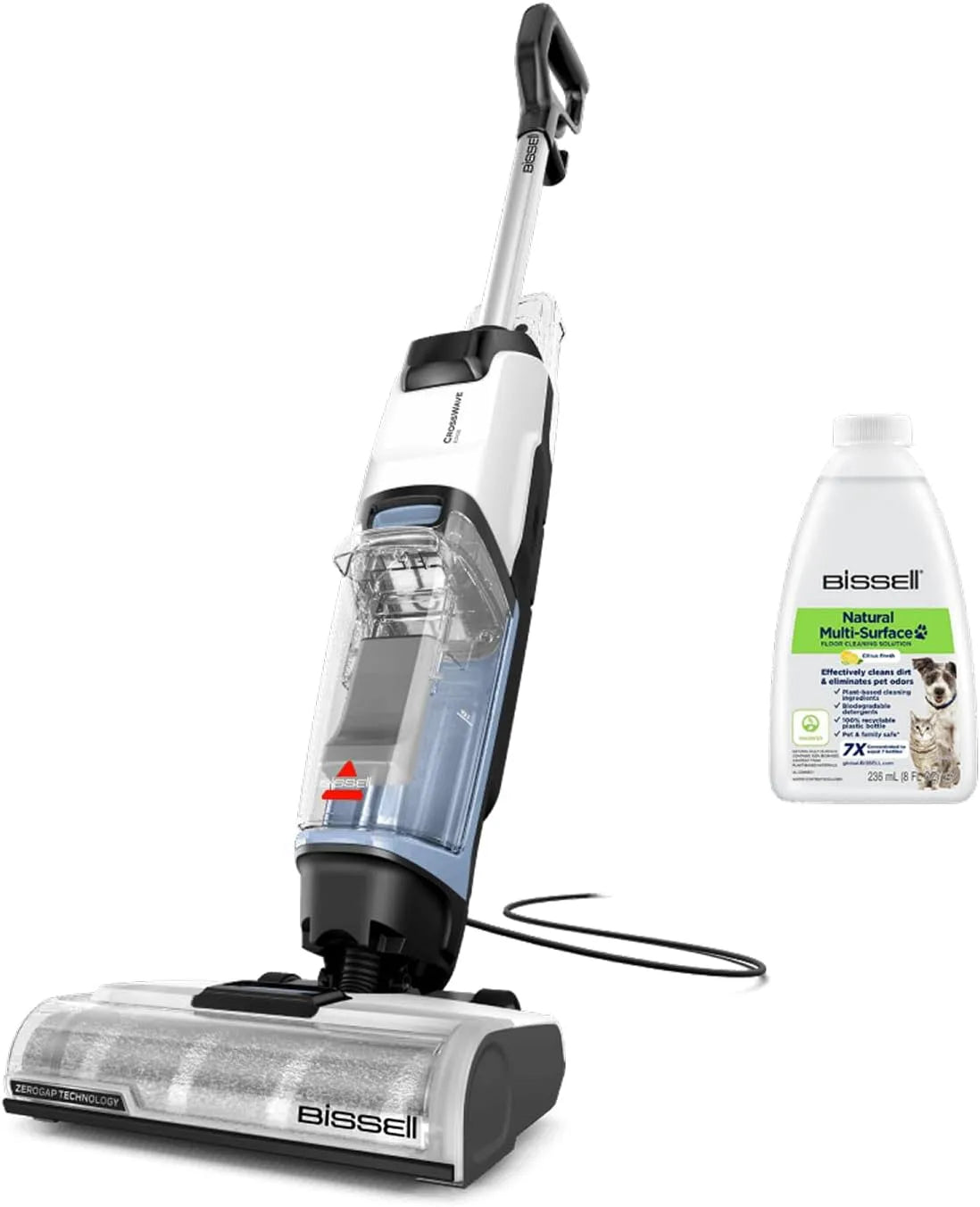 Aspirateur 4088N Bissell CrossWave Edge, Nettoyeur Multi-Surfaces avec Système Auto-Nettoyant, Câble 7.5m, Laveur, pour Sols Durs & Tapis