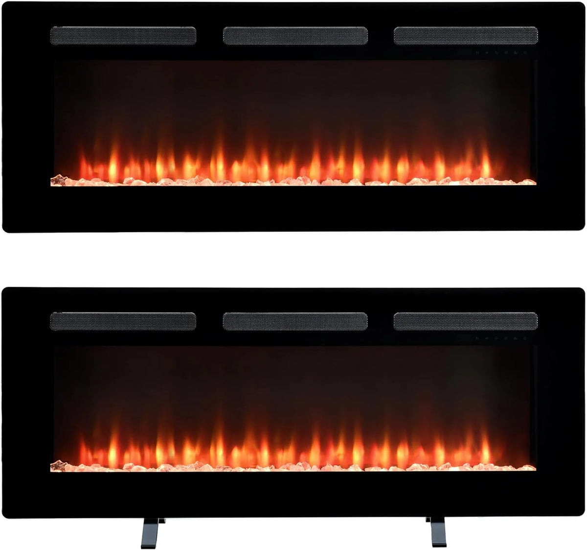 Cheminée électrique Dimplex, Sierra 48', largeur 122 cm, Cheminée décorative avec Chauffage et Faux feu, Effet de Flamme LED réaliste, À Poser