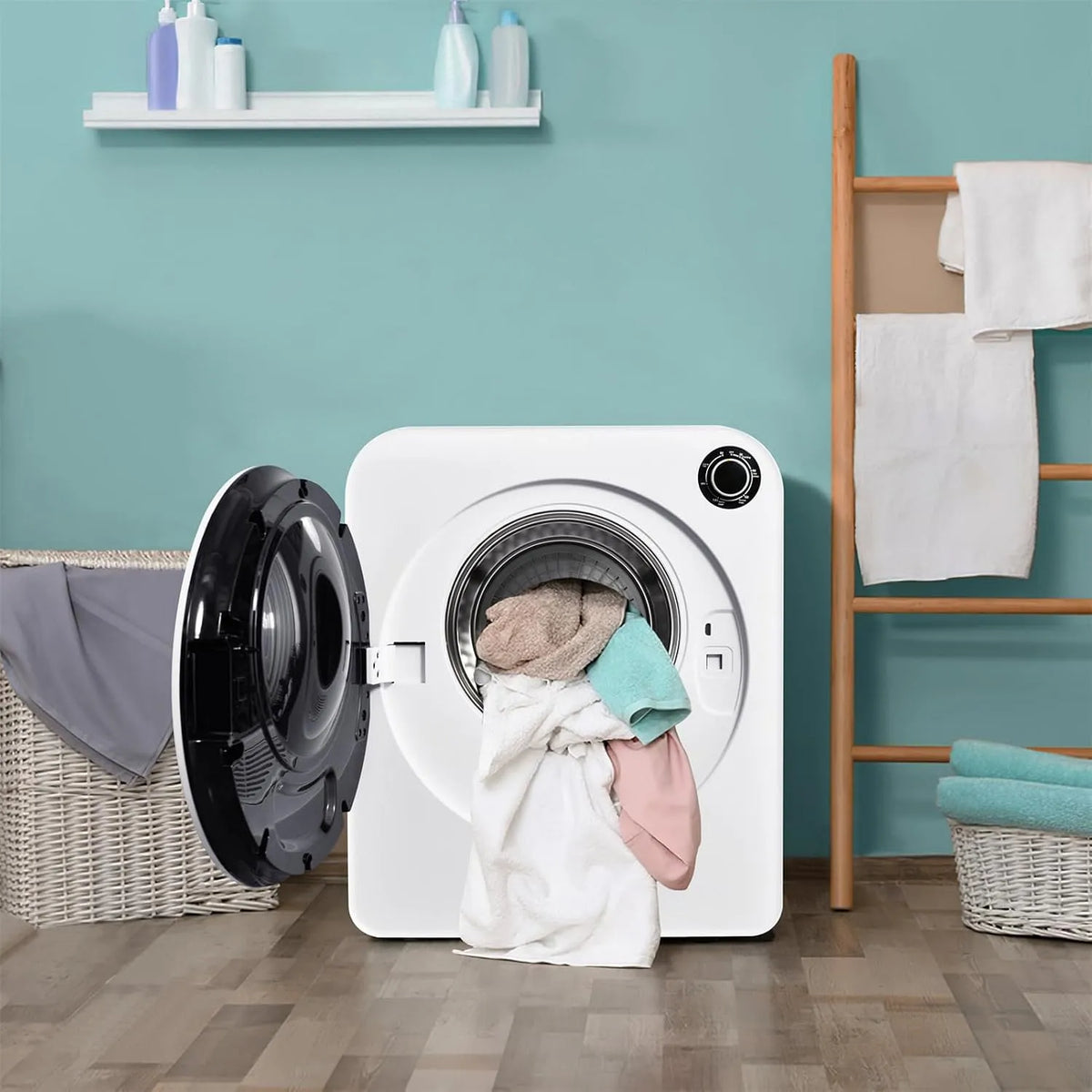 Sèche-linge, capacité 3 kg, puissance 830 W, 49 * 59cm, à évacuation, en acier inoxydable, fixation murale possible