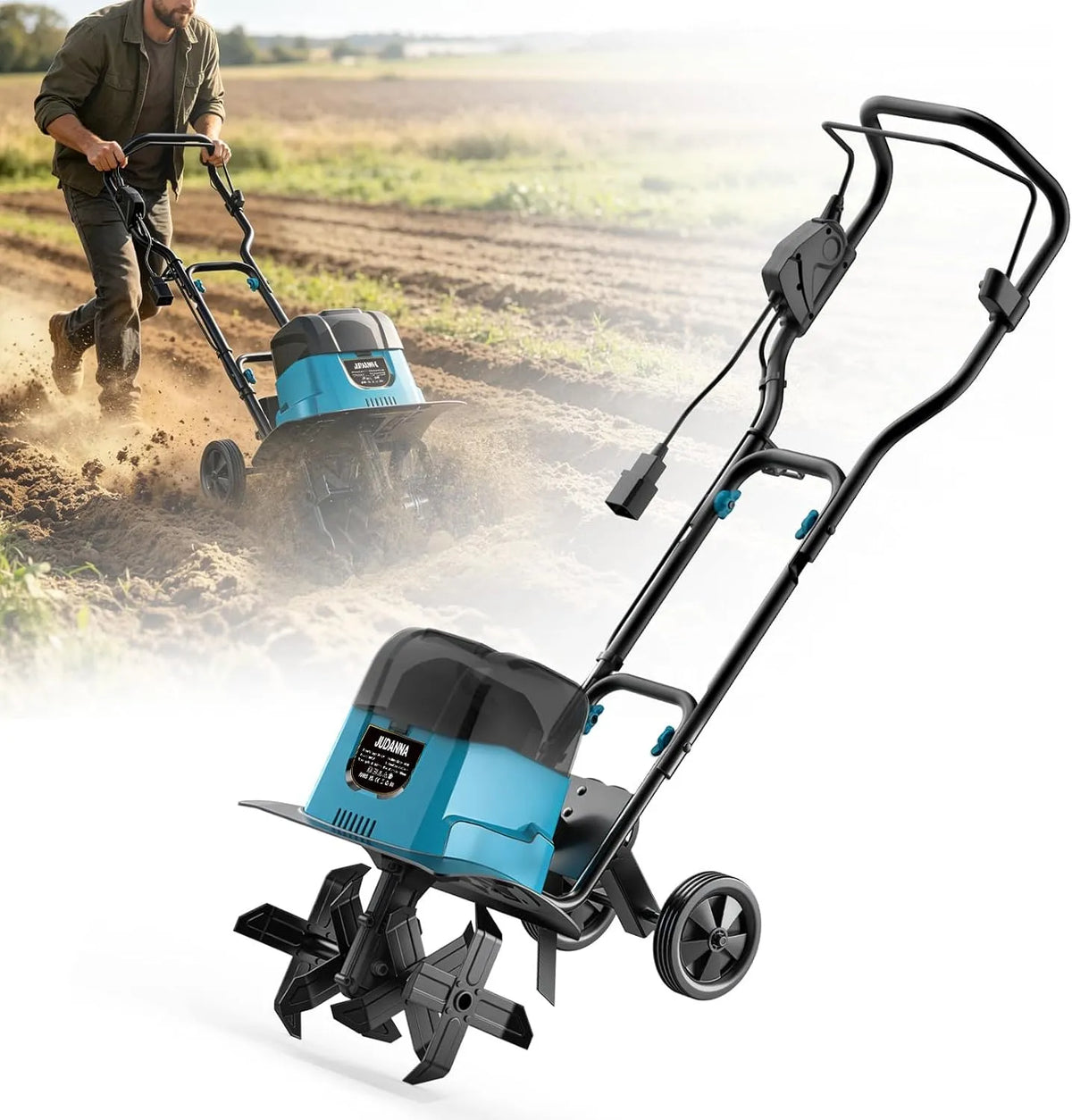 Makita motoculteur, électrique sans fil pour 18 V, moteur sans balais 1600 W, largeur de travail 36 cm, profondeur de travail 18 cm, sans batterie