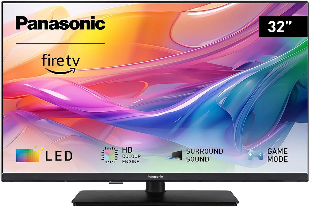 Panasonic Smart TV TV-32S50AEZ, Série S50 32 Pouces HD LED, 2024, Fire TV, Mode Jeu, HD Colour Engine, HDR, Contrôle Vocal Alexa, Lecteur Média