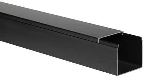 Dimensions 60x60mm Goulotte électrique, 60x60mm 2m, Lot de 5 unités, finition noire