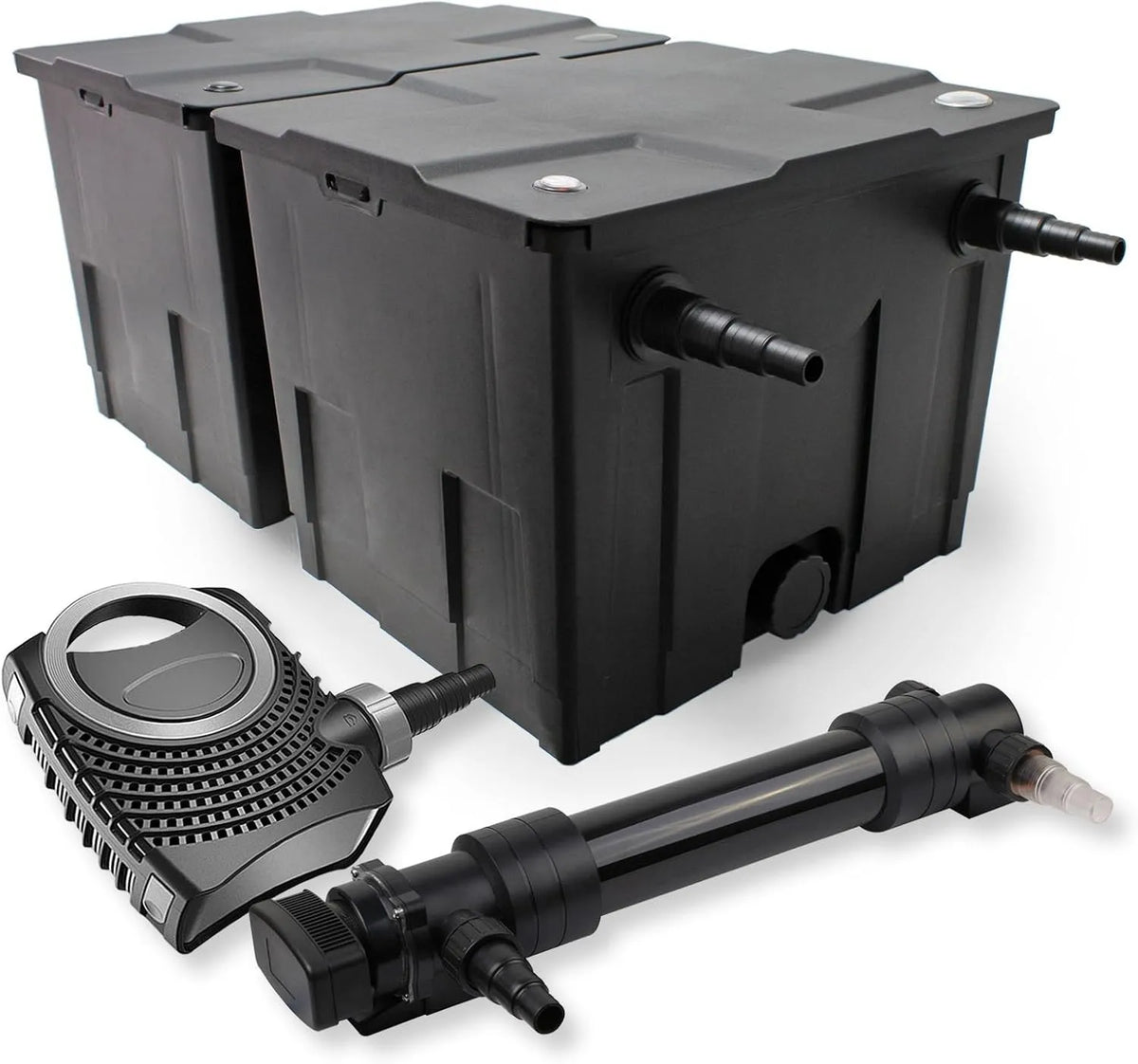 Pompe CBF-350B NEO10000 CUV-636, 10000l/h, h 80W, capacité 10000l, SunSun Kit complet: Filtre de bassin jusqu'à 60000 L Biologique