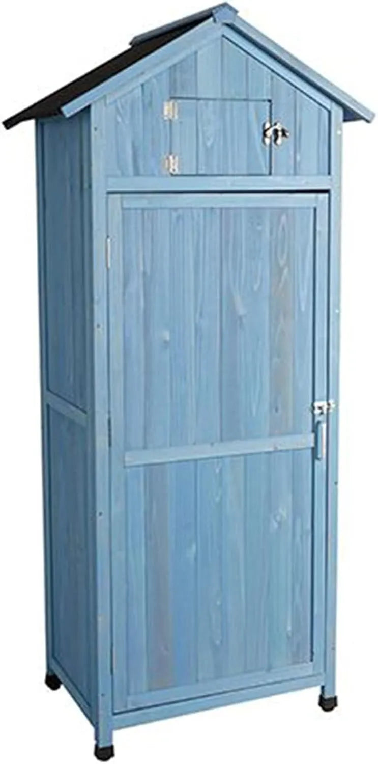 Abri de jardin, Armoire De Rangement Extérieure, Abri À Outils avec 3 Étagères Amovibles, Jardin Et Terrasse, Dark Blue