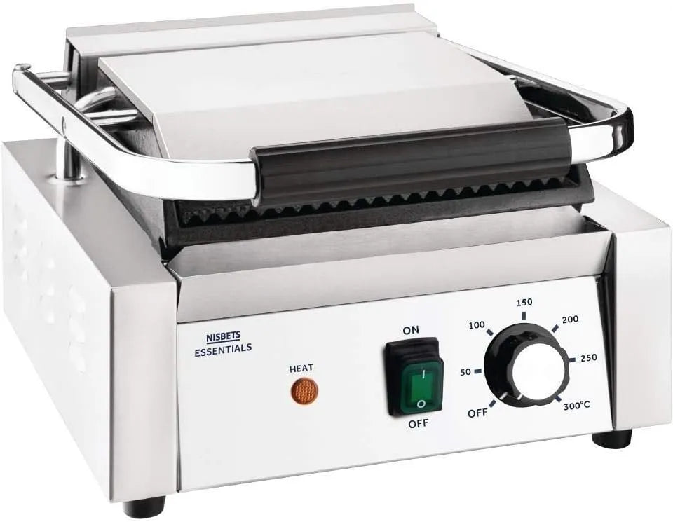 Gril Nisbets Essentials, simple contact finition argentéeé avec dessus nervuré