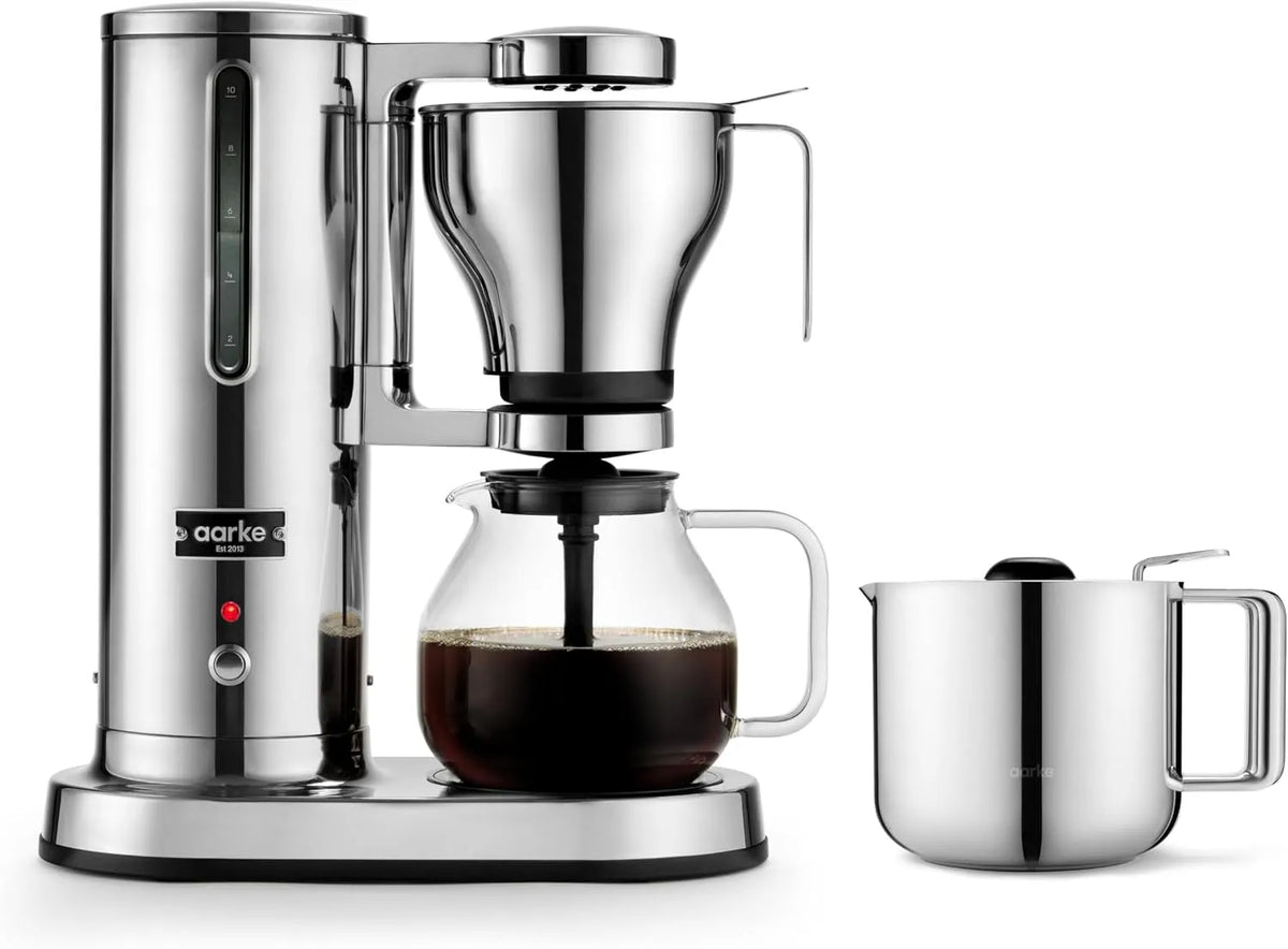 Machine à café aarke, cafetière filtre certifiée SCA avec mode Blooming, capacité 1,25 l, et bundle avec carafe thermique