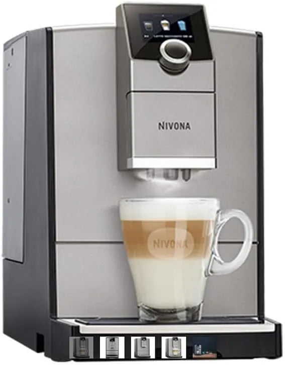 Machine à café NICR795 NICR 795, Nivona CafeRomatica 795 automatique, chrome 240 ml, titane