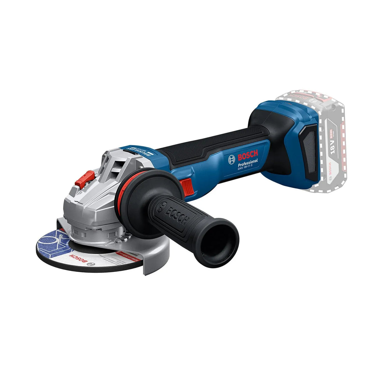 Bosch Professional 18V System meuleuse angulaire sans-fil GWS S 18V-11, diamètre de disque 125 mm, sans batterie ni chargeur, modèle tension