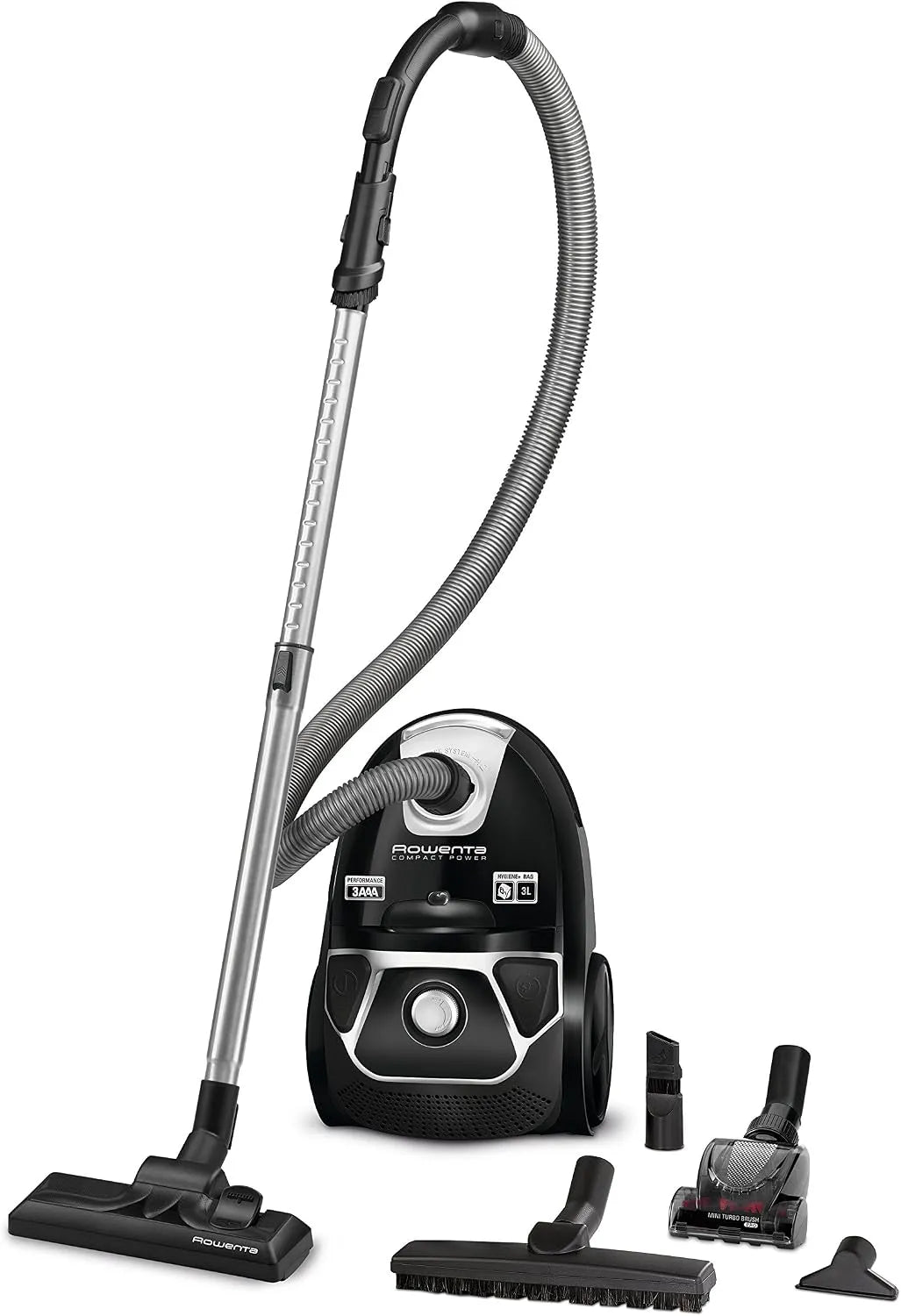 Rowenta modèle ro3985ea, Compact Power Cylinder Vacuum 3L 750 W à Black Vacuum, capacité 3 l, 28 kWh, vacuums, dust bag