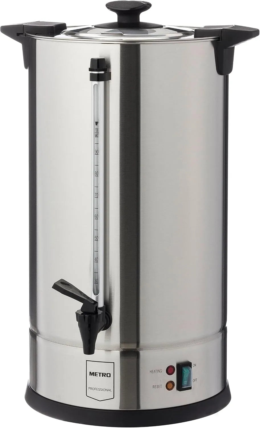 Modèle Percolateur à café à filtre rond GCM4015 METRO Professional, capacité 15 L, 1 650 W, 100 tasses, inox, indicateur de niveau d'eau