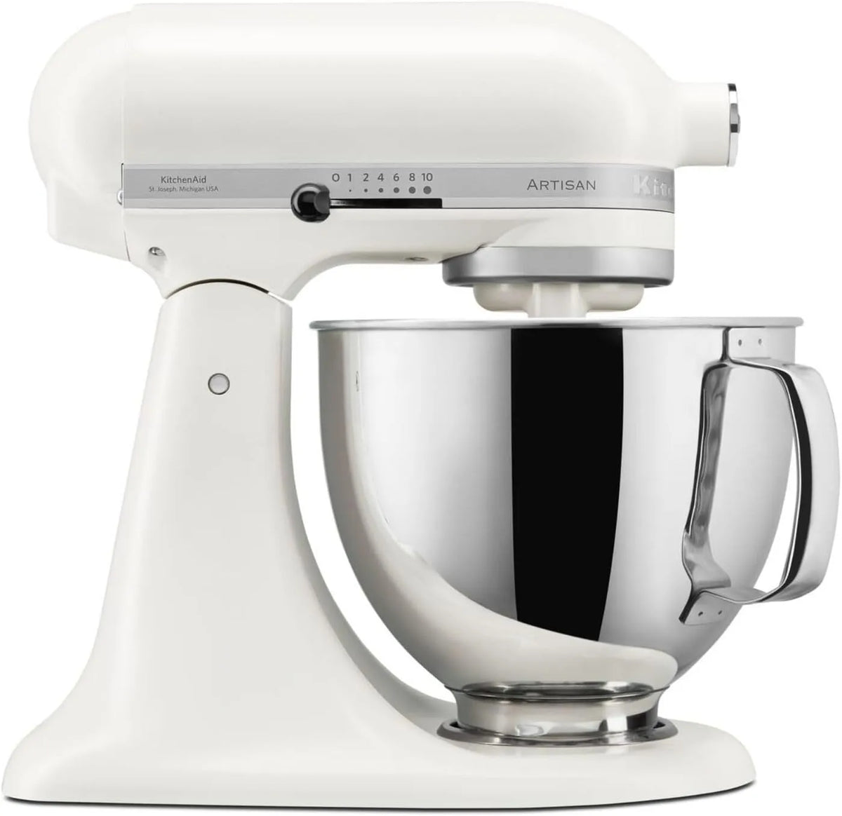 KitchenAid robot pâtissier, Batteur avec 3 accessoires et Bol inox de 4,8 L, Artisan, Robot cuisine multifonctions à tête inclinable