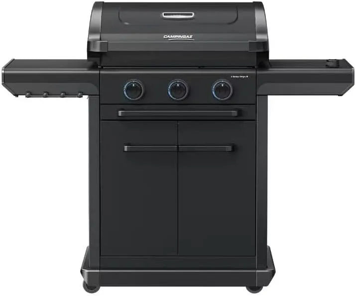 Barbecue, Campingaz 3 Series Onyx S gasbarbecue met zijbrander, 5 jaar, modulaire BBQ, Zwart