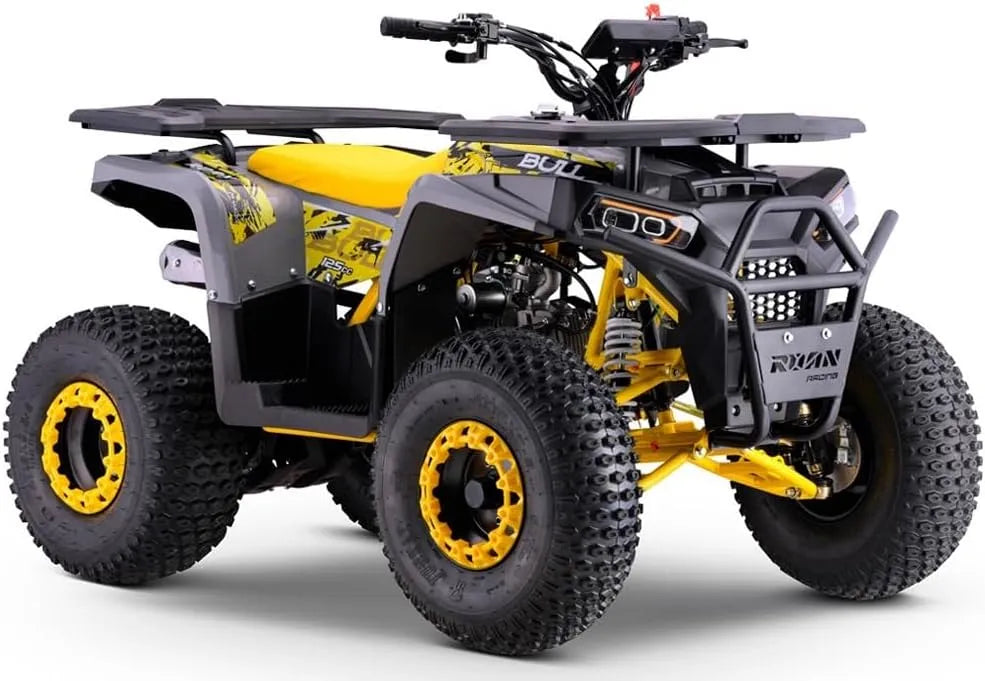 125CC Roan-Bull Automatique R8, Jaune Quad Essence, Charge maximale 120 kg, + 10 ans, circuit fermé uniquement