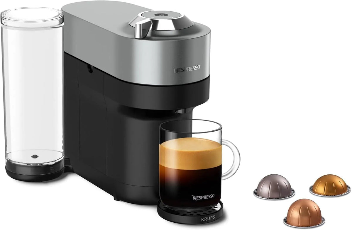 Nespresso Krups machine à café YY5359FD, Vertuo Pop+ finition argenté