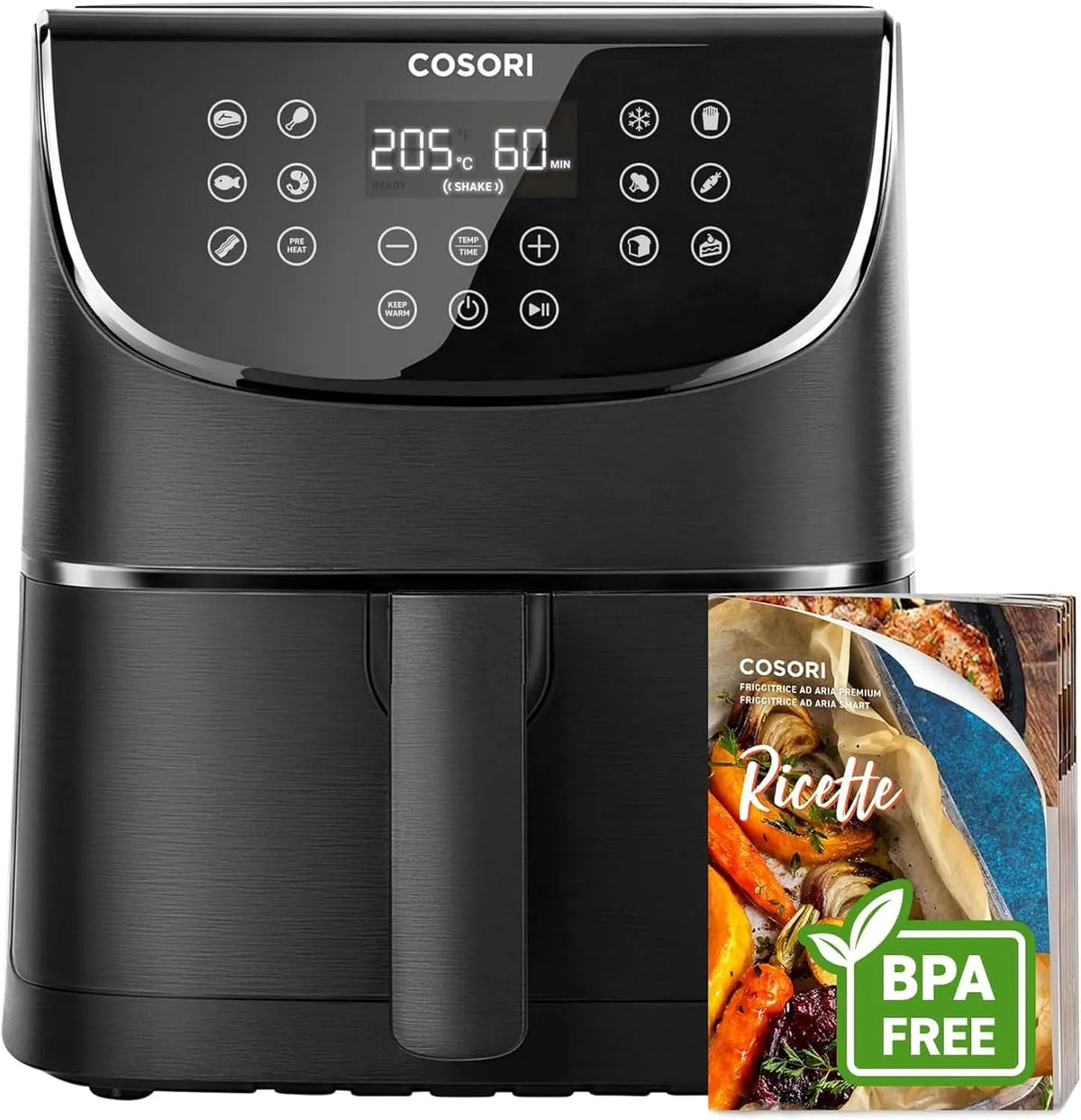 Fryer 5,7 L 13 Fonctions Easy Fryer,85% moins d'huile COSORI Air, Température réglable de 75 à 205°C, et aussi Cuire, Frire