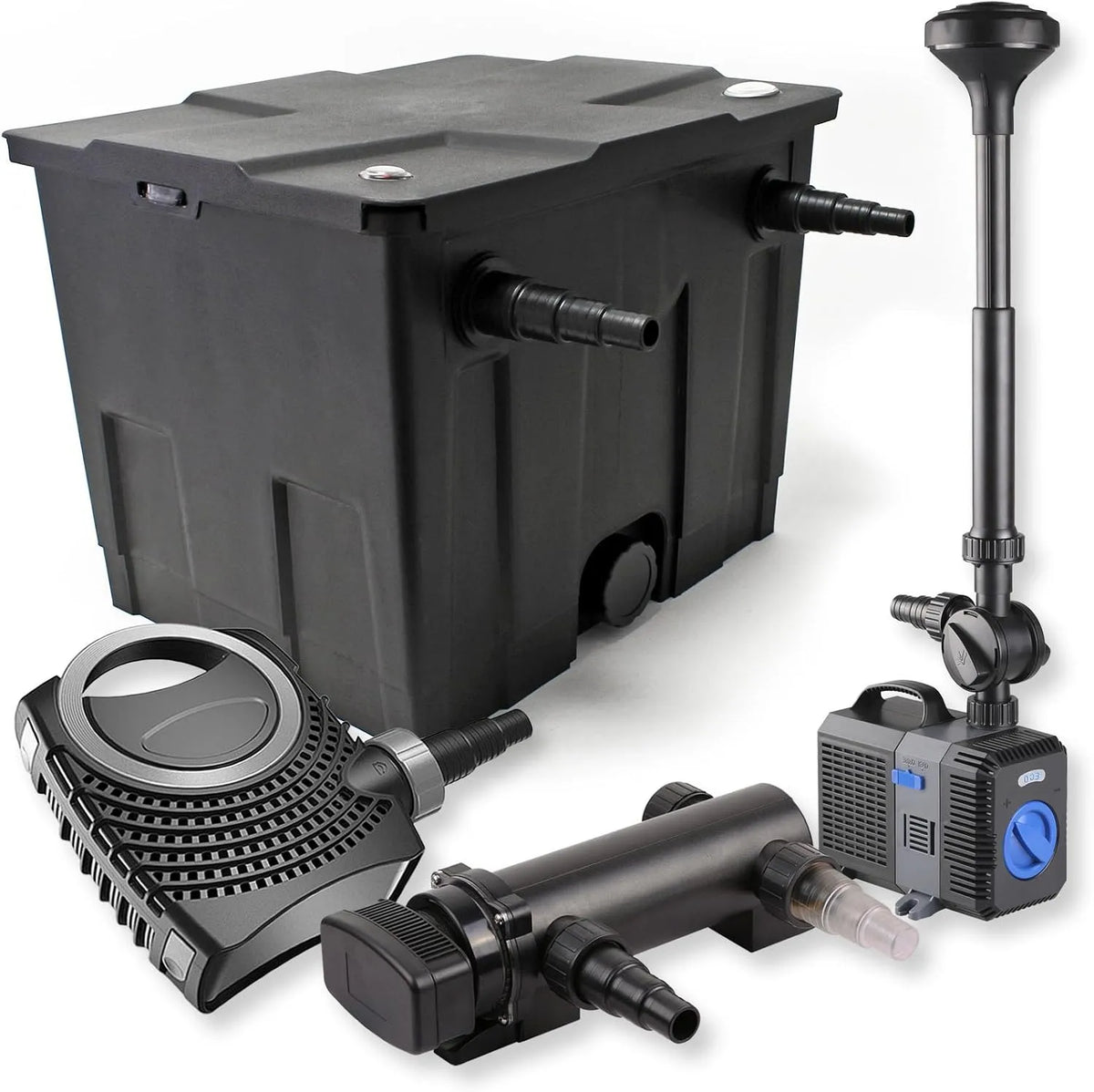 Pompe CBF-350 CTF-8000 CUV-318, 8000l/h, de filtration 8000l, lampe uv UVC Clarificateur avec 18W, h 10W, capacité 3000l, 3000l/h, h 70W