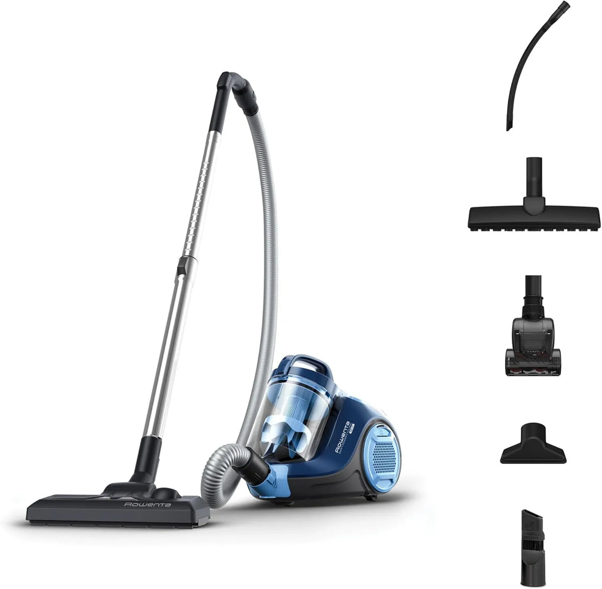 Rowenta aspirateur RO2981EA, Puissance 900 W max, Swift Power Cyclonic sans sac, Compact, Haute filtration, Nombreux accessoires, Única, Bleu