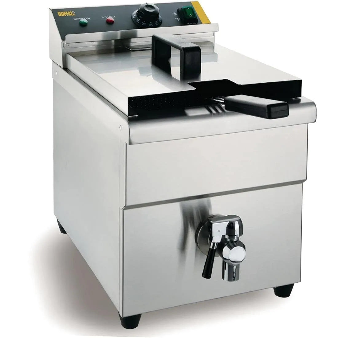 Modèle à induction Buffalo CP793 Buffalo -Friteuse, capacité 7,5 L, Acier inoxydable facile à nettoyer, manche de panier isolant, puissance 3 kW