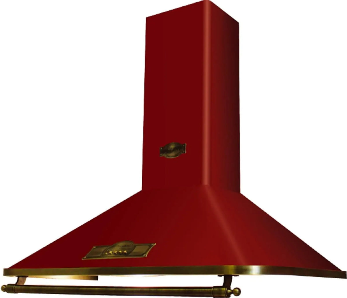 Hotte de Kaiser Exclusif Designer, Hotte 90 cm de Kaiser, Hotte murale série Modèle Empire, Hotte cheminée Bordeaux, 910 M³/H, Poignée, Bronze
