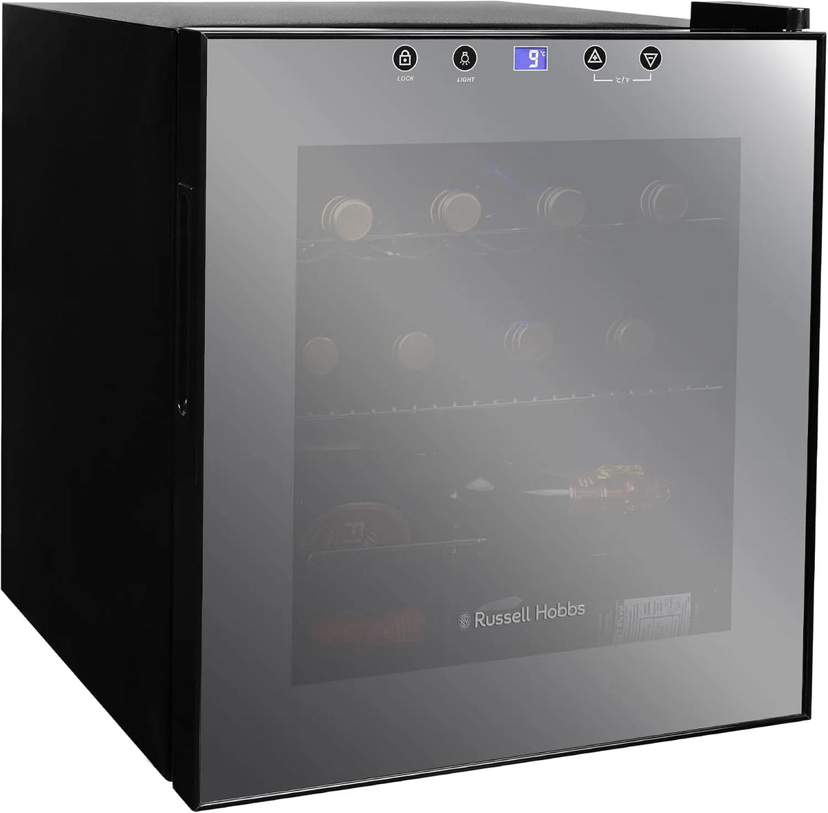 Russell Hobbs modèle RH15WC201MR, boissons et collations façade vitrée miroir 46 l