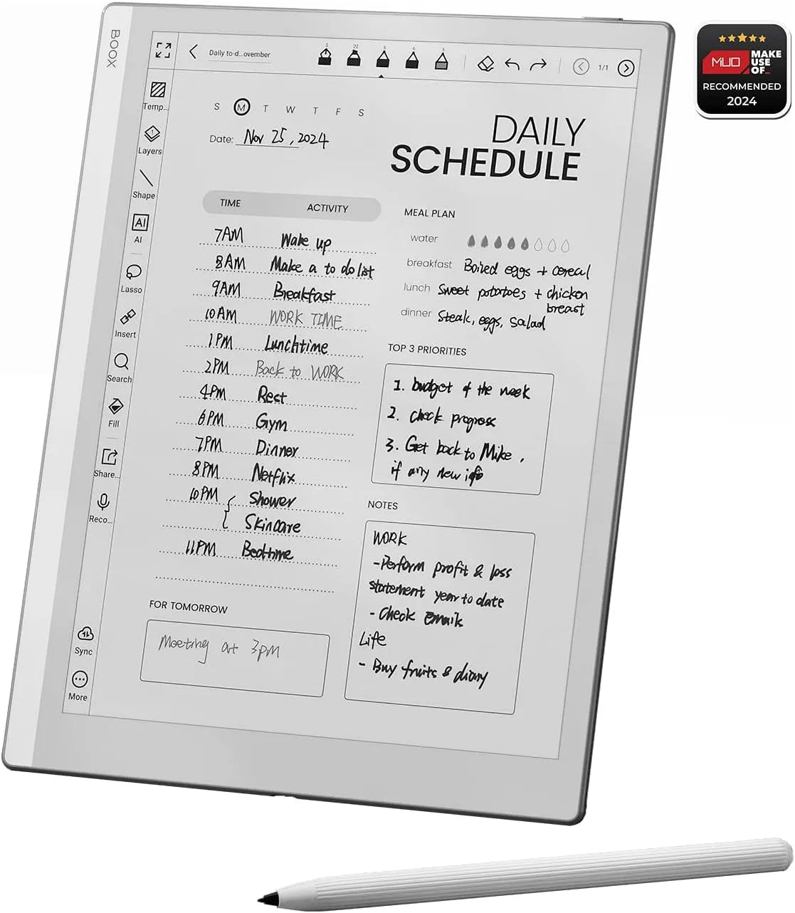 PPP 64 BOOX Go, 10.3 ePapier Tablette 10,3' Monochrome 300 Go Android 12 E-Ink HD WiFi BT