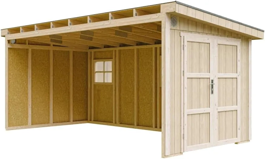 Abri de jardin H231x248x530 M940B, Qualité 11,47 m², cm, Construction de Panneaux LP Smartside, sans Plancher e paroi latérale, Timbela