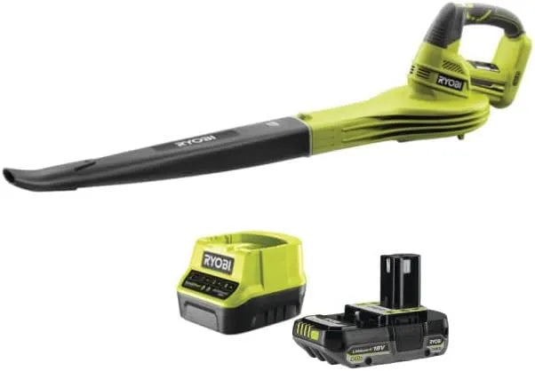 Ryobi souffleur de feuilles OBL1820S, tension 18V One+, 1 Batterie 2.0Ah, 1 Chargeur Rapide, Pack