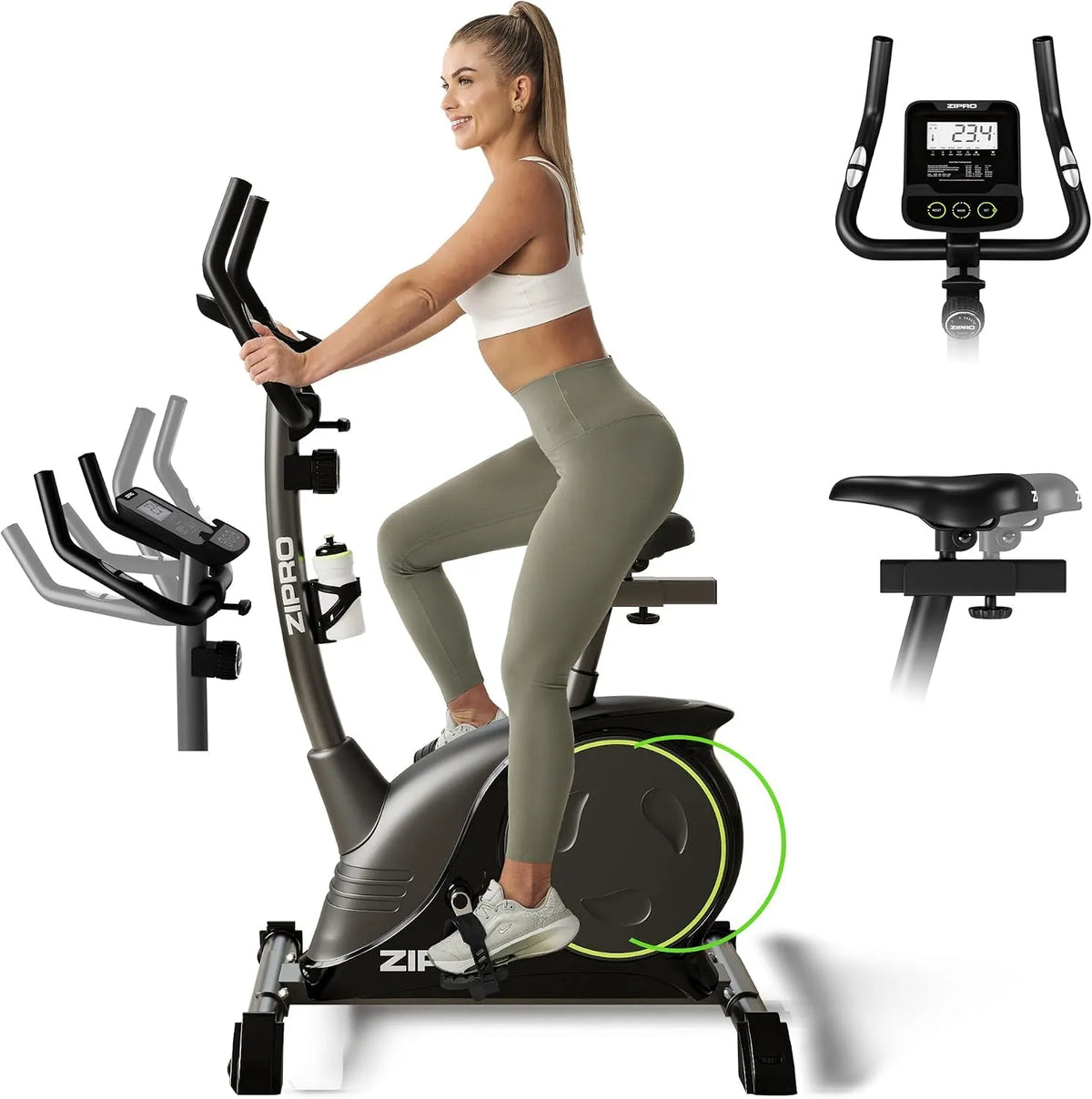 Fahrrad Nitro Zipro Heimtrainer, Ergometer Fahrrad bis 150kg, Ergometer Fitnessbikes, Magnetisches Fahrradtrainer, Indoor Bike