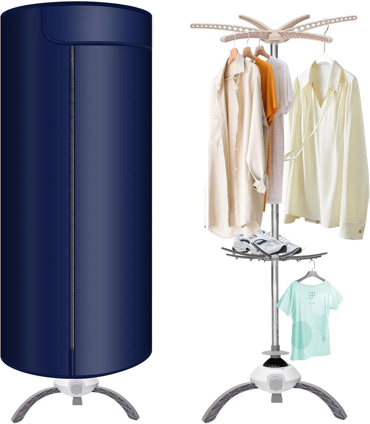 Linge portable de grande capacité Séchoir à, puissance 900 W, au format au format portable pour vêtements et chaussures, pliable