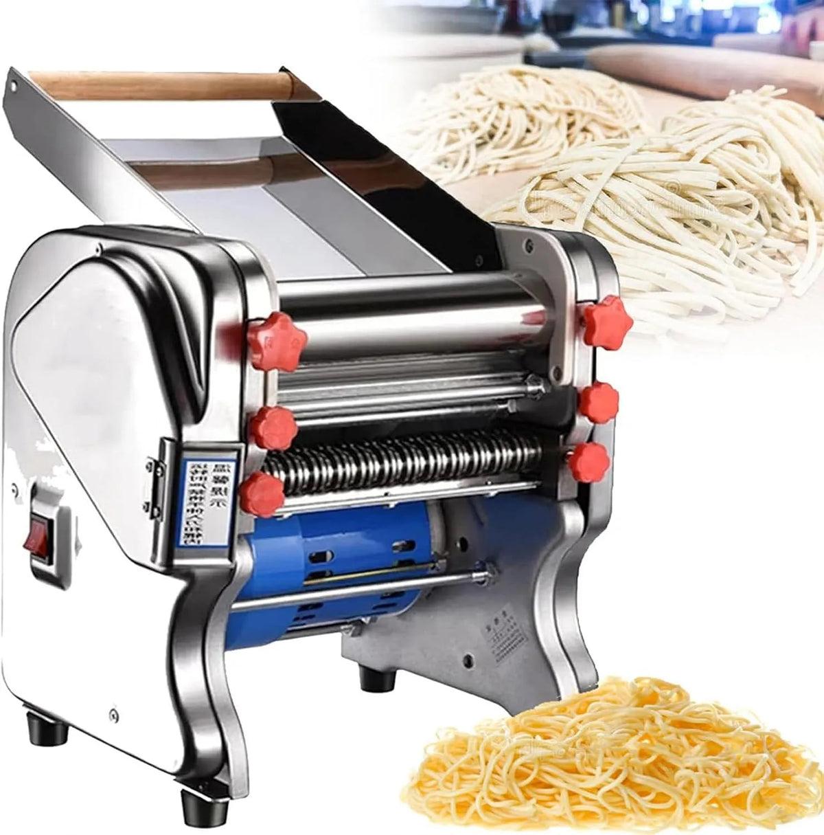 Machine à pâtes Fkm180, Appareil À Pâte Électrique, Spaghettis, Raviolis, Électrique Automatique 550W En Acier Inoxydable, Tagliatelles