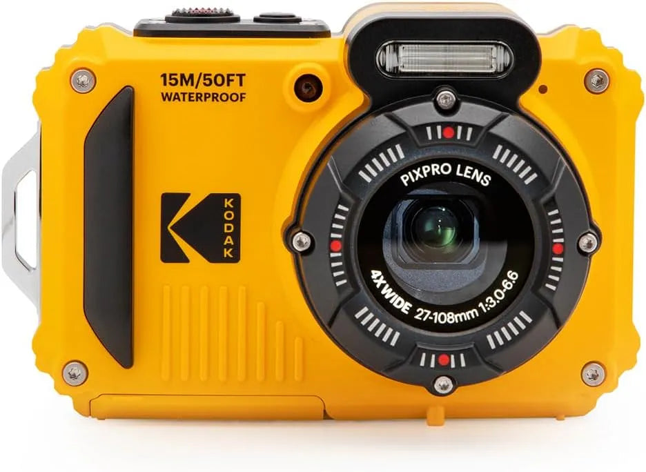 Appareil photo WPZ2 16MPixels Kodak Pixpro, Jaune, Numérique Compact Etanche et Anti-Choc