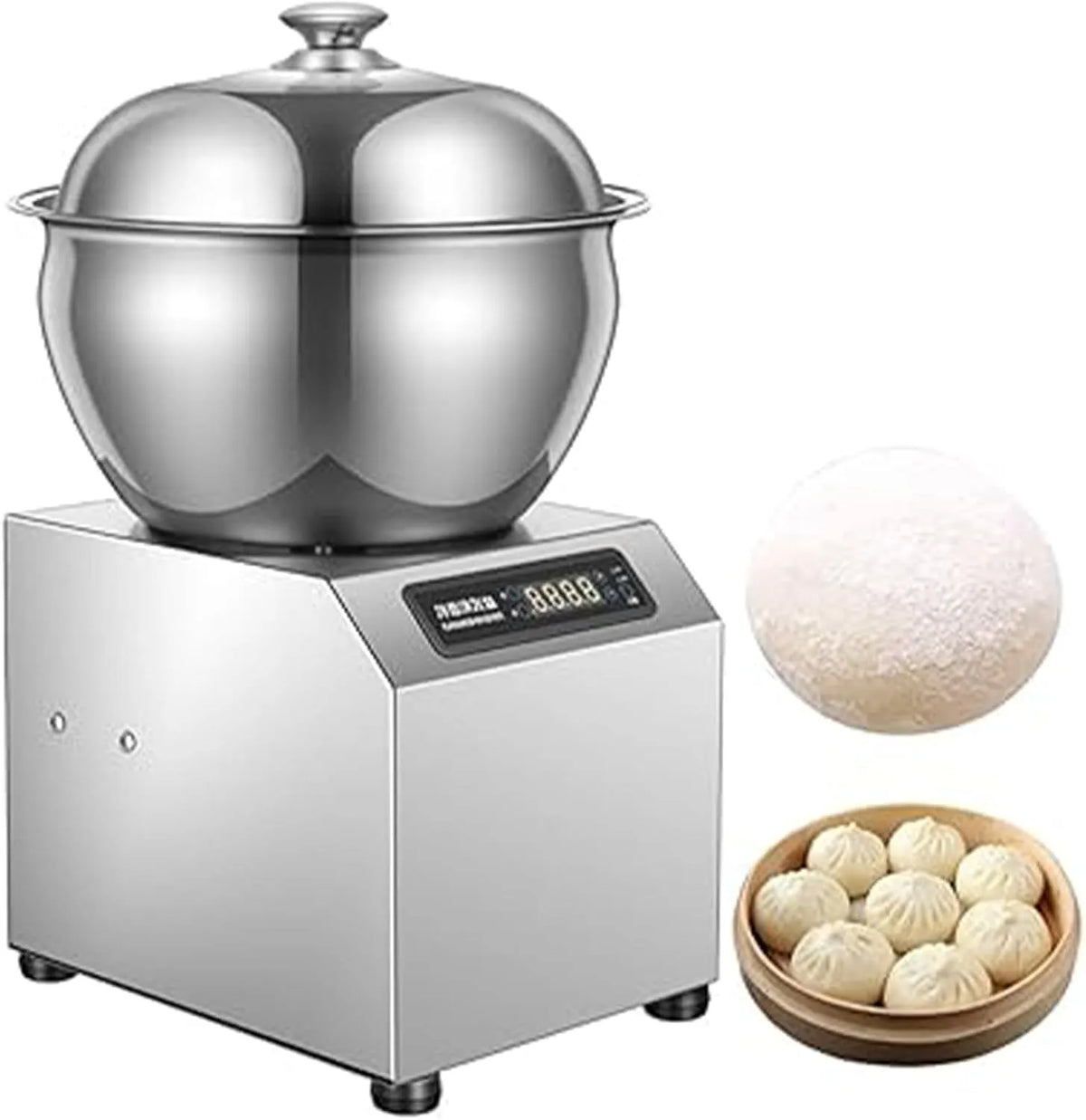 Modèle Kg Kg Kg/8 8L-Heatedtype PéTrin éLectrique, PéTrin à Spirale Professionnel 5 Kg, PéTrin à Spirale à Double Rotation pour PâTe à Pizza