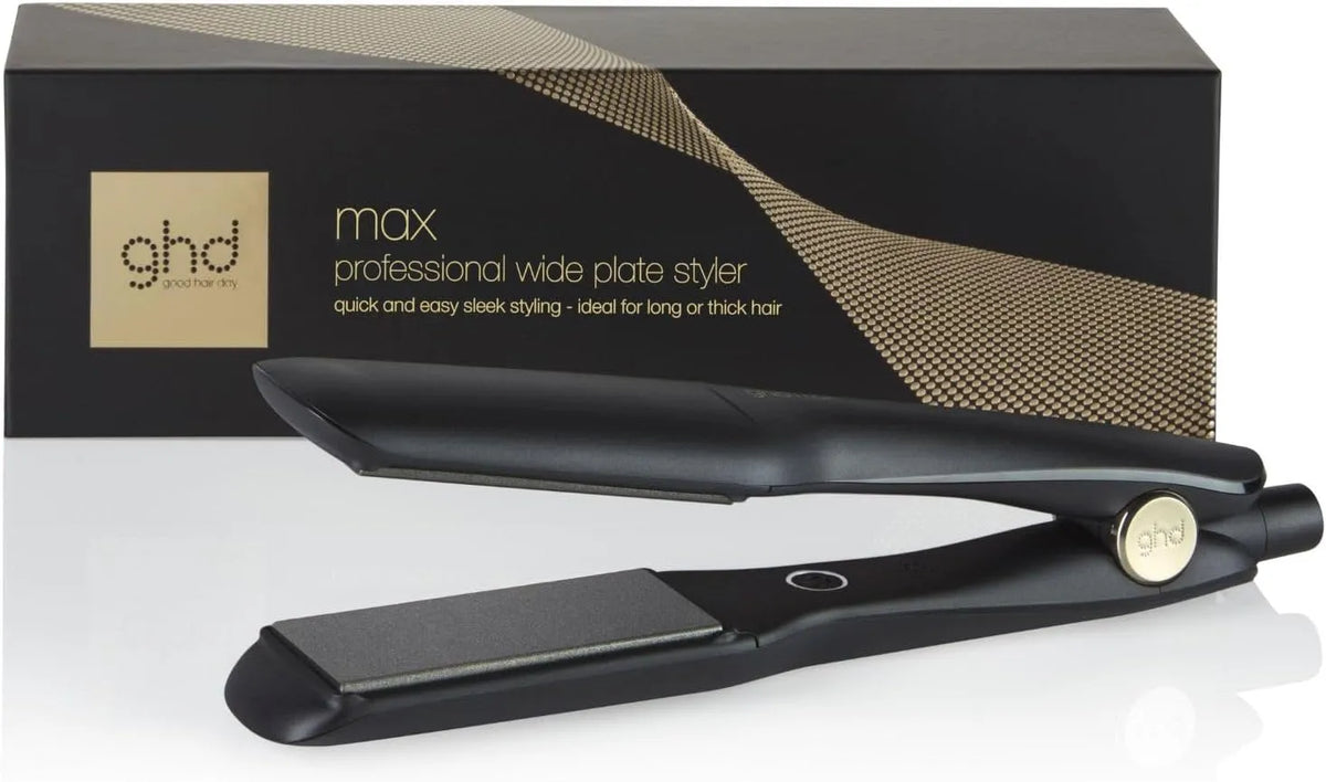 Ghd, cheveux 80% plus brillants, Fer à lisser professionnel, sans chaleur extrême, épais et, finition noire, Lissage 2x plus rapide, Plaques larges