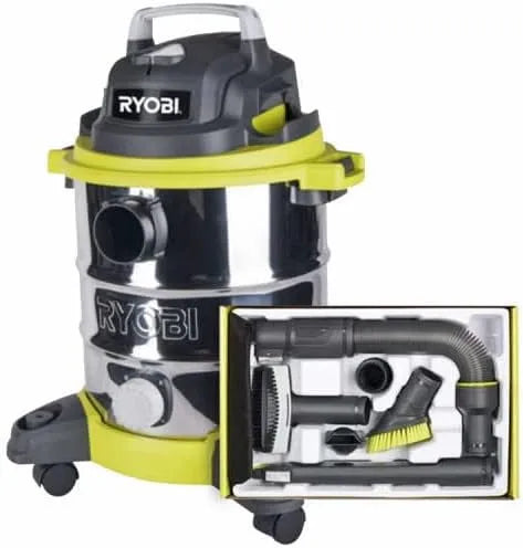 Ryobi aspirateur RVC-1220I-G RAKVA04, Pack Eau et poussière 1250W, capacité 20L, 6 Accessoires Nettoyage Automobile
