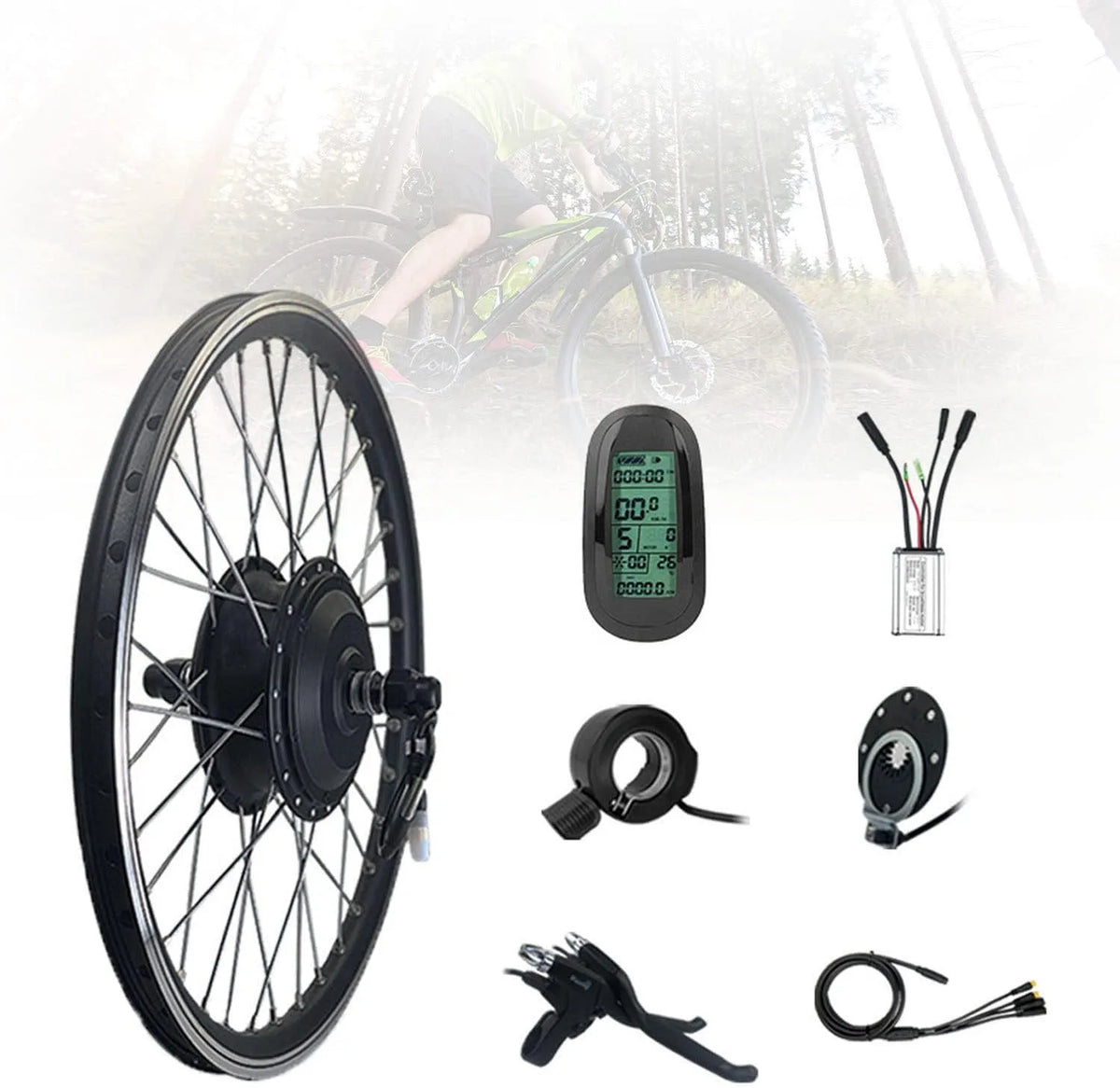 Vélo électrique 700C, 20', 26', 28', avec Moteur de moyeu sans engrenage sans, tension 48V 250W 16', 24', 27.5', kit de Conversion ebike étanche