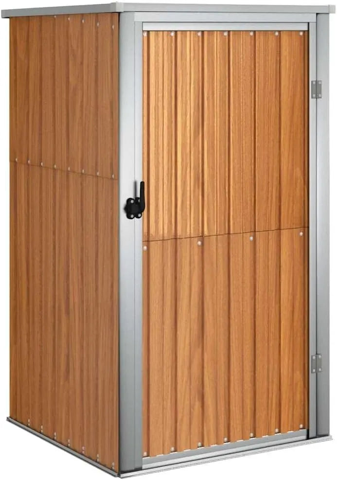 Abri à outils vidaXL, Remise de Stockage Organisateur d'Outils Cabane de Rangement Extérieur Marron 88x89x161 cm Acier Galvanisé