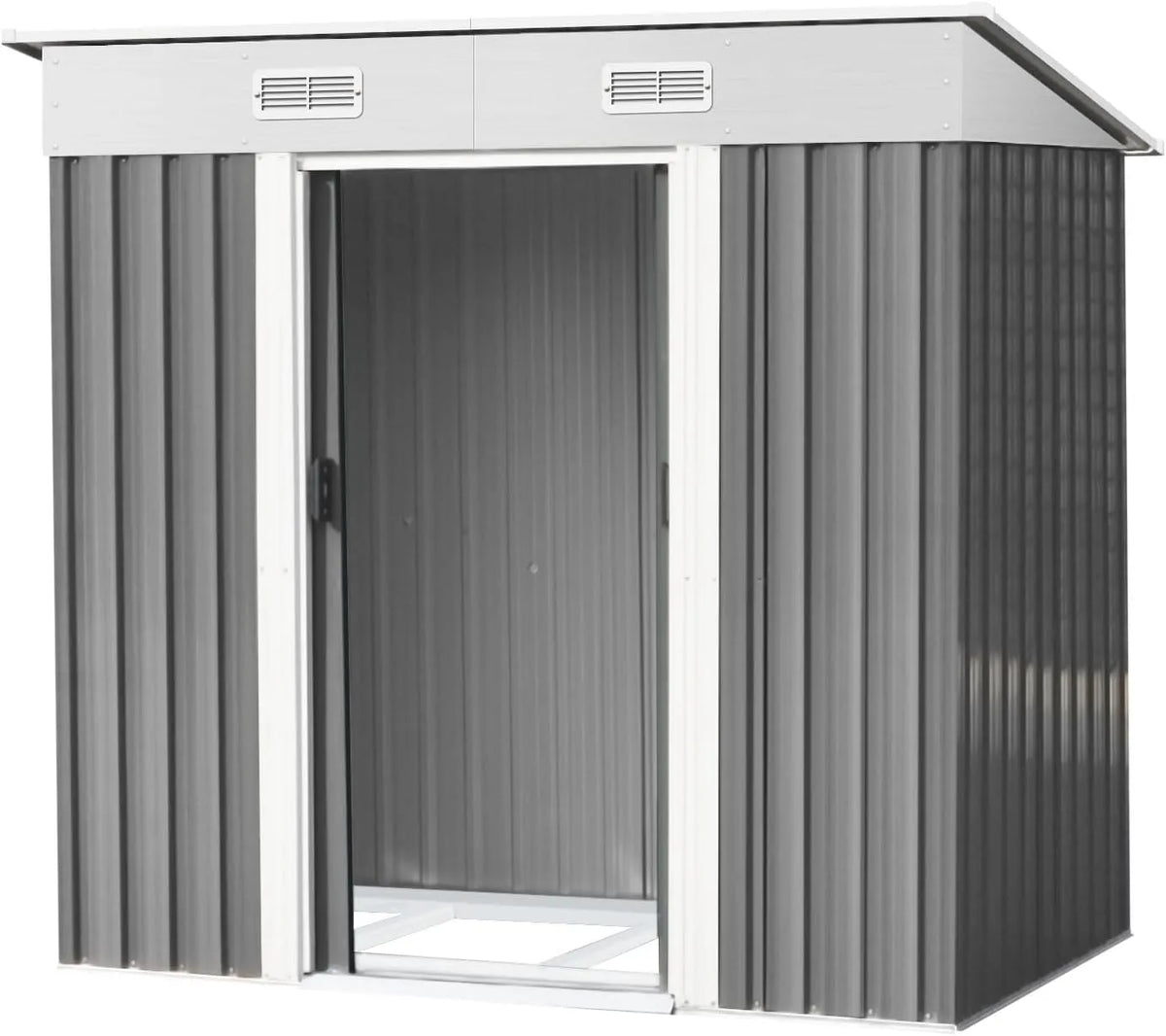 Abri de jardin, en métal de 4,3 m³ résistant aux intempéries, jardin l x p x h: 194 x 121 x 181 cm, avec toit en appentis et porte verrouillable