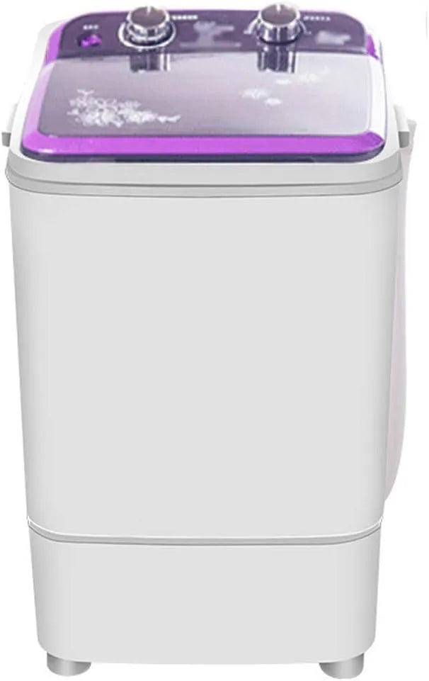 Lave-linge, Mini Portable Petite Laveuse Compacte Semi-Automatique pour Appartement, avec Commande De Minuterie, Tuyau De Vidange, Purple