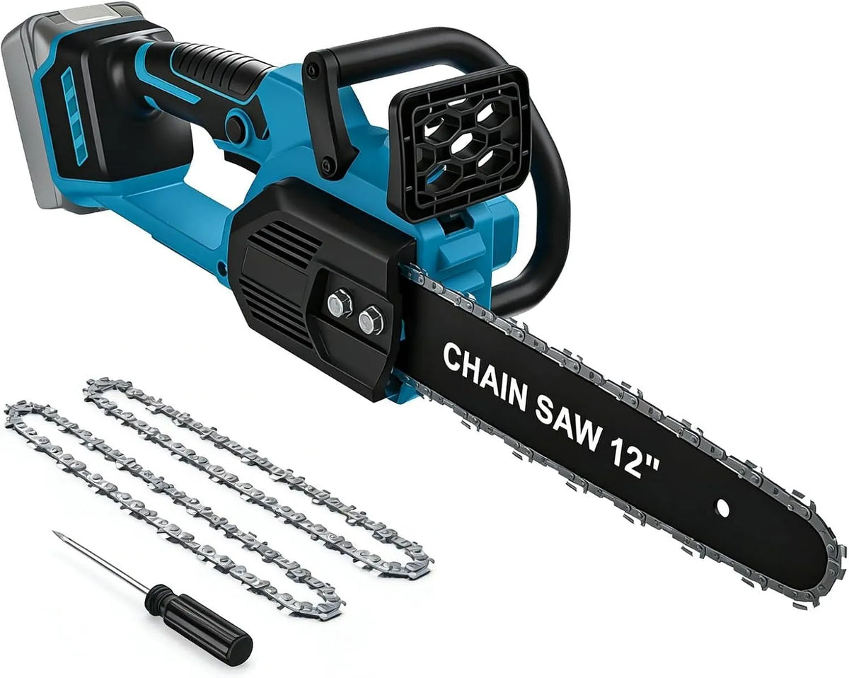 Makita tronçonneuse, sans batterie, électrique sans fil de 30 cm compatible avec 18 V, Pour le travail du bois et le jardin, Bleu