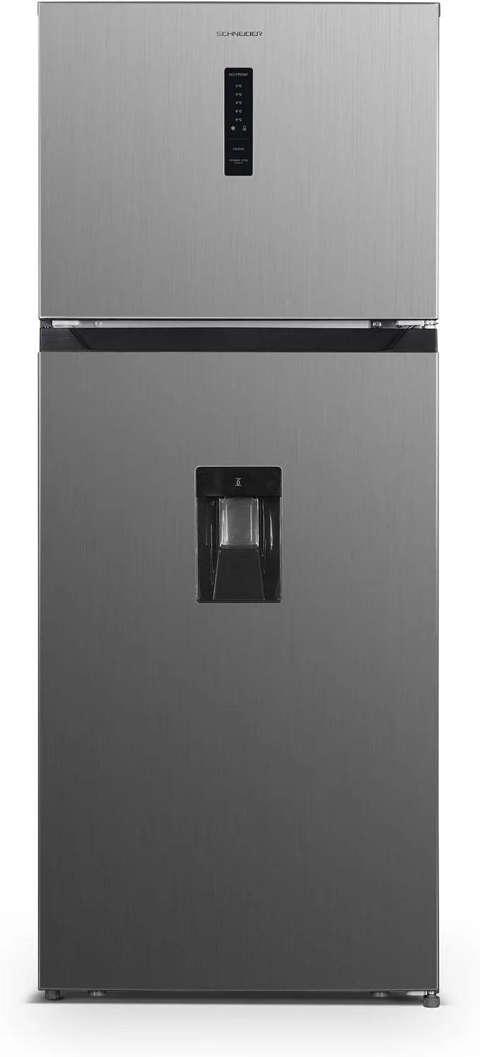 Réfrigérateur SCDD413NFWD-XE Schneider, double porte 413L Inox