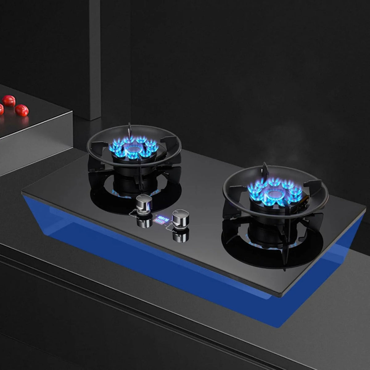 Cuisinière à gaz, À 2 Brûleurs, double Face Indépendante 9,0 KW, Minuterie De 180 Minutes, For Le Camping À Domicile