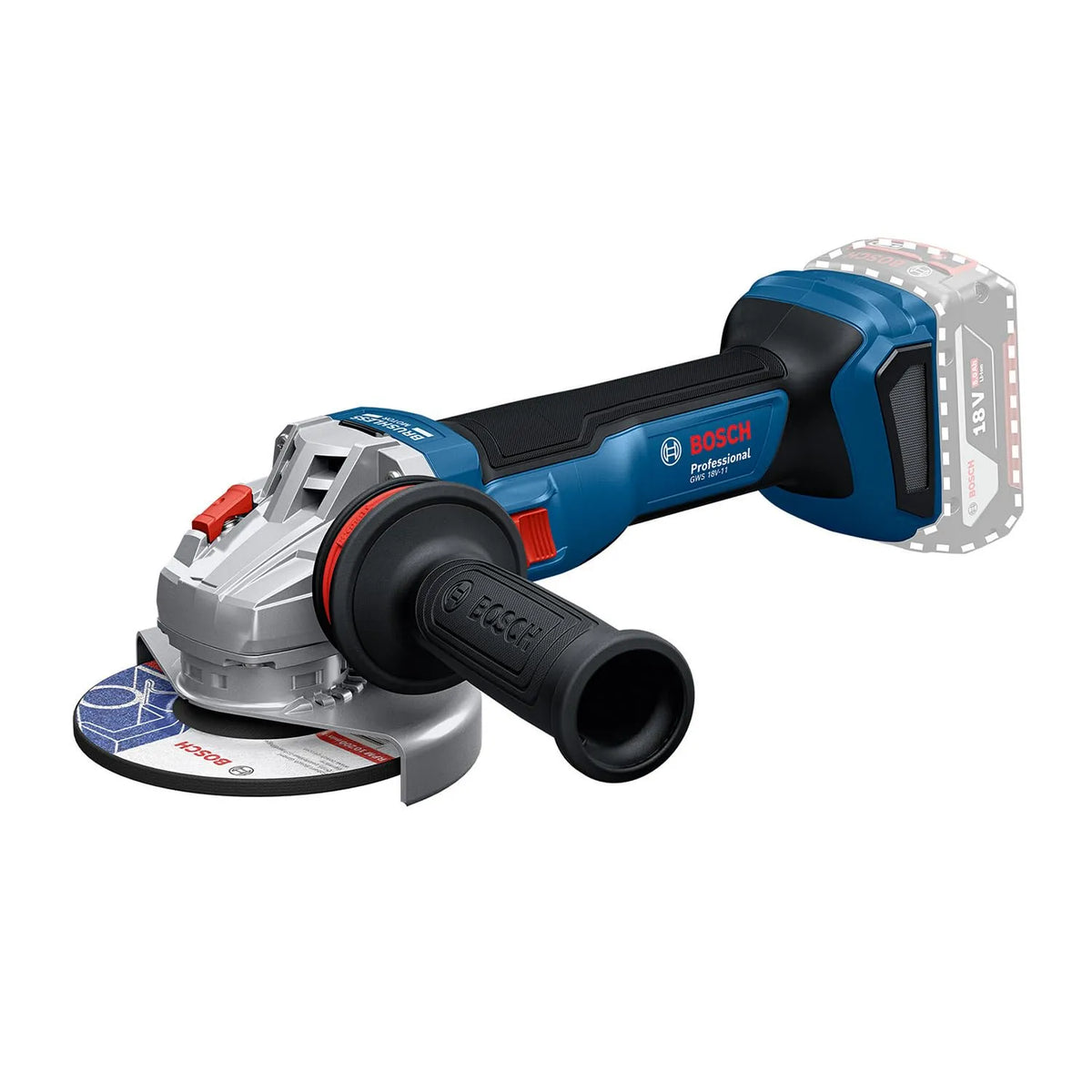 Bosch modèle, Professional 18V System meuleuse angulaire sans-fil GWS 18V-11, sans présélection de vitesse, sans batterie ni chargeur